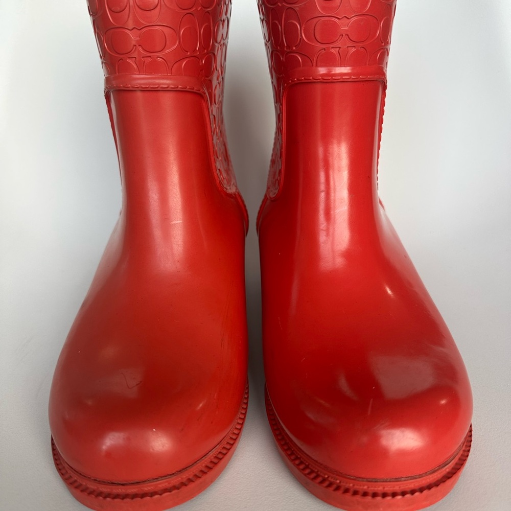 Red Coach Rain Boots